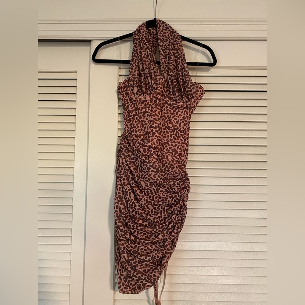 NWT House of Cb “Clementine” cutout mini dress in animal print - Picture 7 of 9